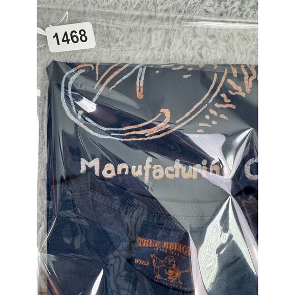 True Religion Mens Navy Graphic Tee S Lightweight Cotton Blend - Picture 8 of 8